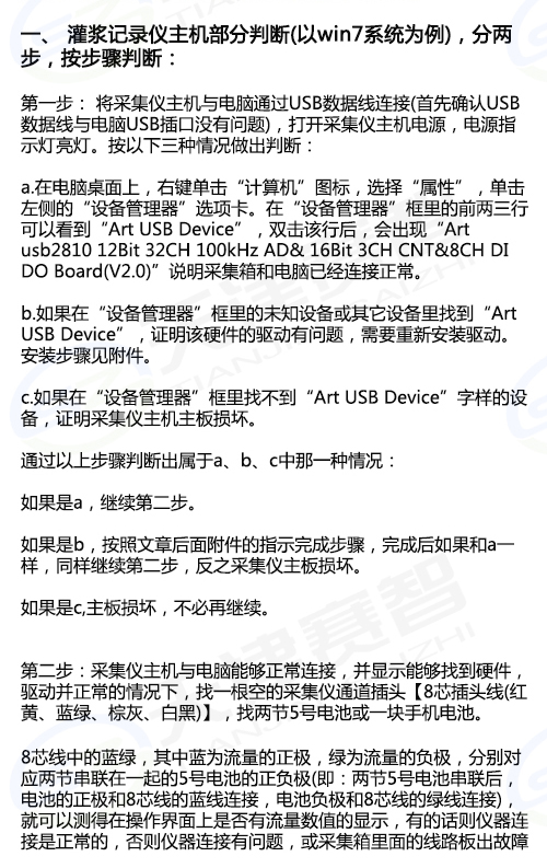 灌漿記錄儀及其配套設備的故障診斷